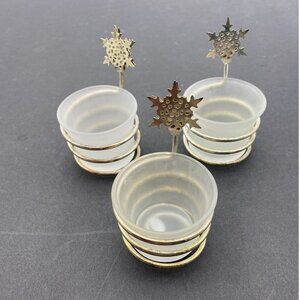 Christmas Tealight Place Card Holders Silverplate Snowflake Lot Of 3 Home Accent